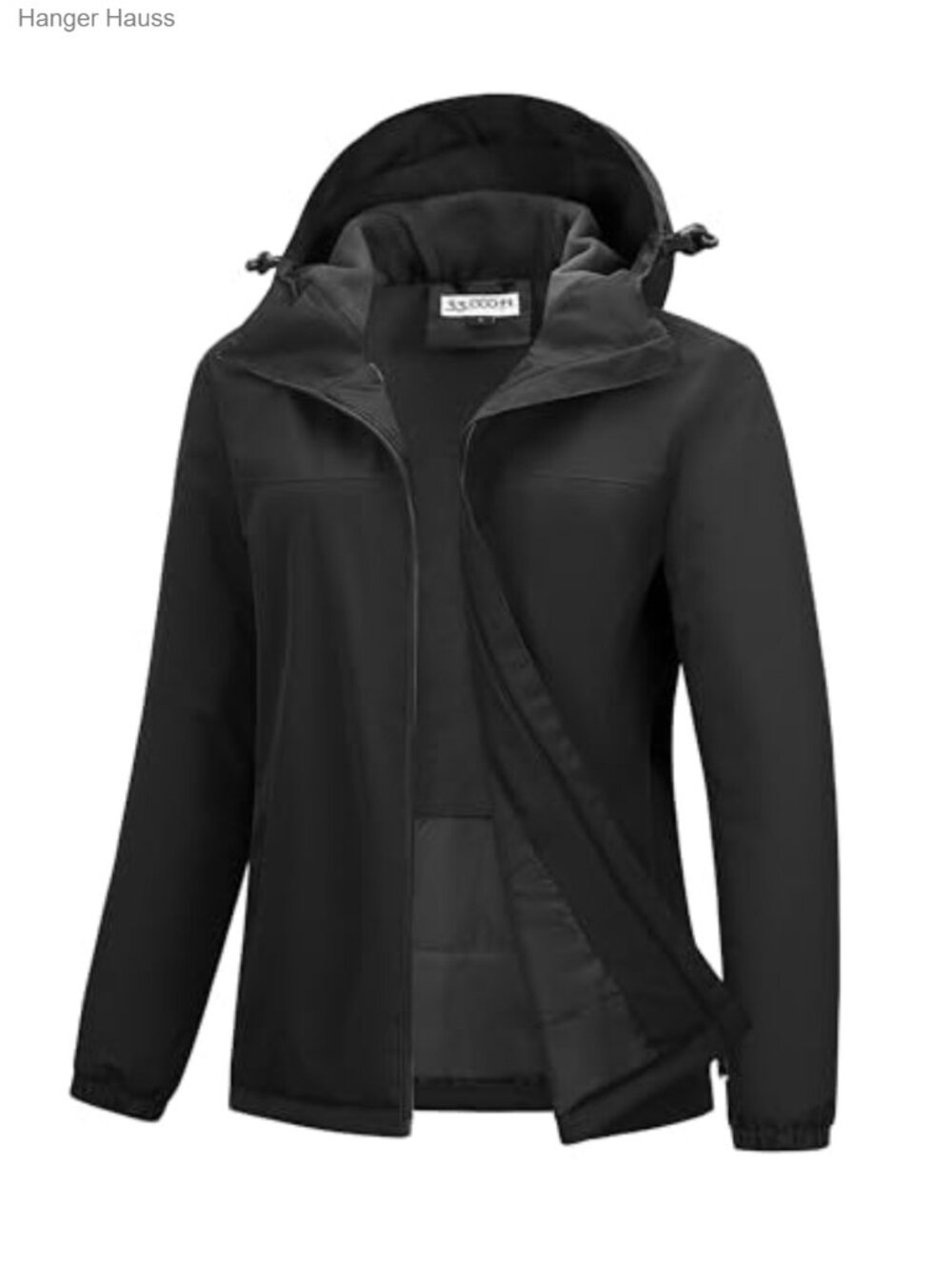 Waterproof Fleece Lined Rain Jacket Women Winter Warm Hooded